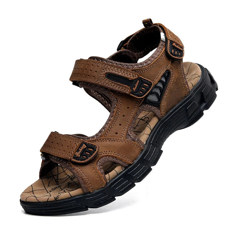 Lightweight Sandals Beach Sandalias Cowhide Summer Shoes Outdoor Casual Slippers