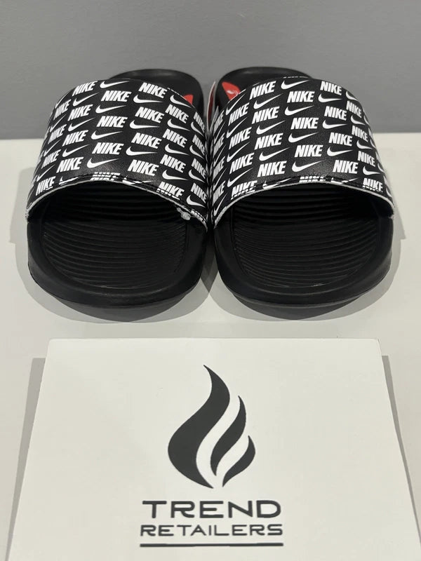 Nike Victori One Printed Slides Sandals Slipper Black White Size 8 CN9678-006