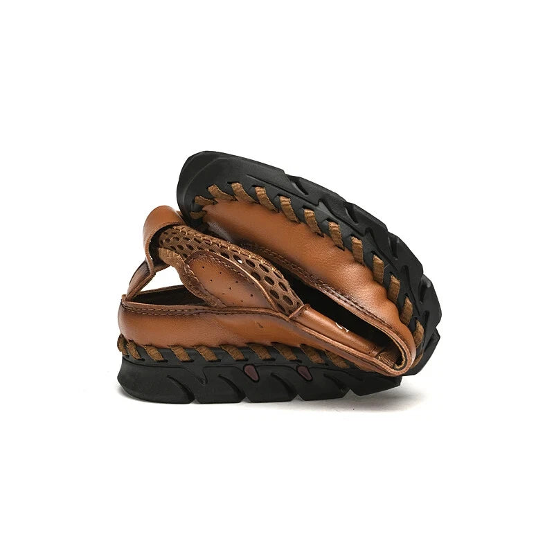 Summer Men Sandals Breathable Mesh Beach Slippers Outdoor Hollow Hiking Shoes