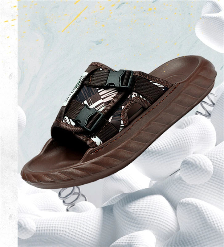 Men's Open Toed Beach Shoes Lightweight Slip on Slippers