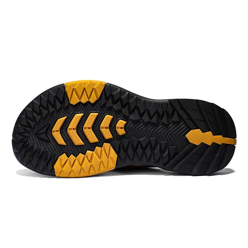 Men's Sandals Summer Beach Shoes Outdoor Leather Slippers Casual Flip Flops Size