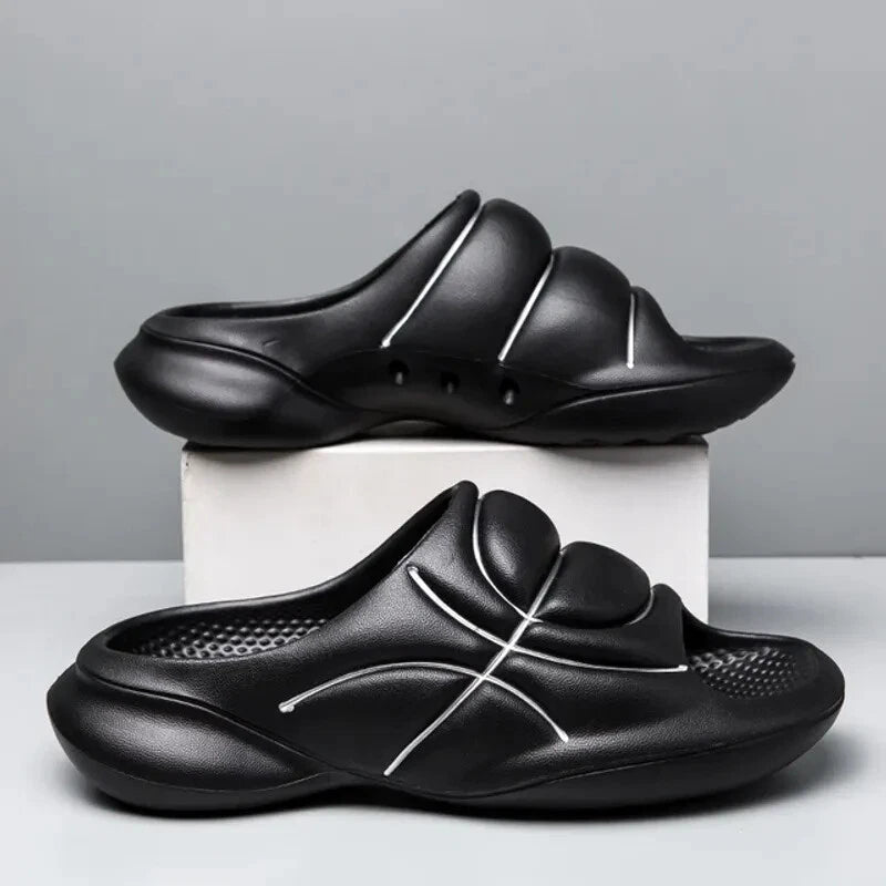 Basketball Style Men Women Slippers Outdoor Sandals Beach Men Sprot Shoes Thick