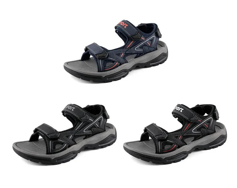Summer Men Sandals Handmade Soft Beach Slippers Non-Slip Flat Wading Sneakers