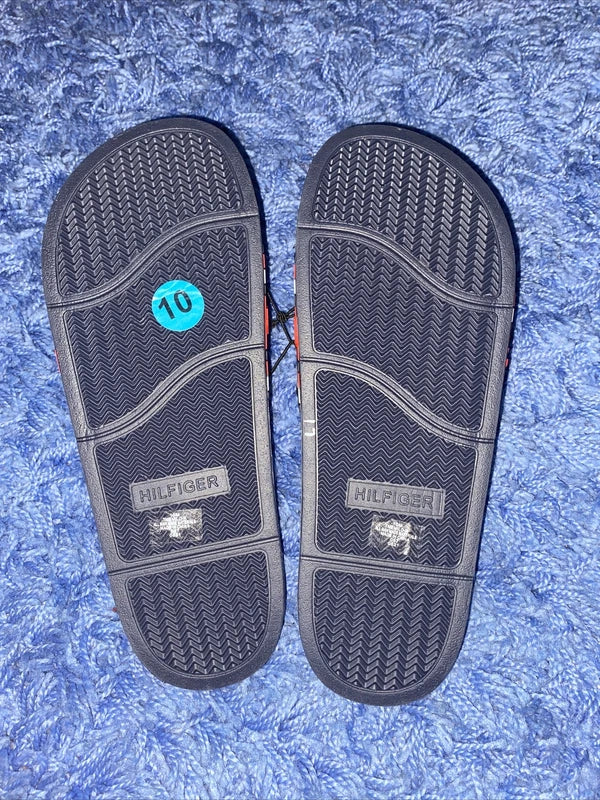 Tommy Hilfiger Men's Reid Textured Logo Multicolor Slides Casual Slipper Sandals