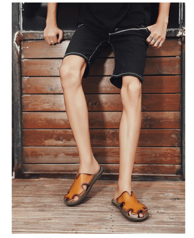 Men's Slide Summer Mules Casual Closed Toe Slippers Beach Sandals Loafers Shoes