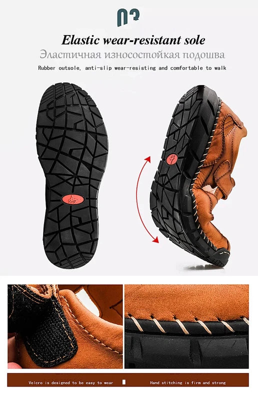 Genuine Leather Sandals Breathable Beach Slippers Comfortable Casual Sneakers