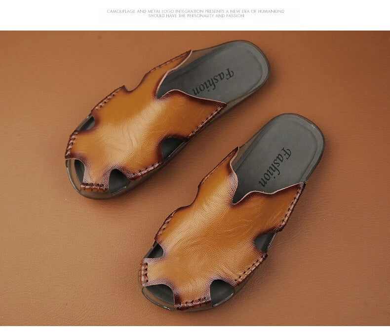 Men's Slide Summer Mules Casual Closed Toe Slippers Beach Sandals Loafers Shoes