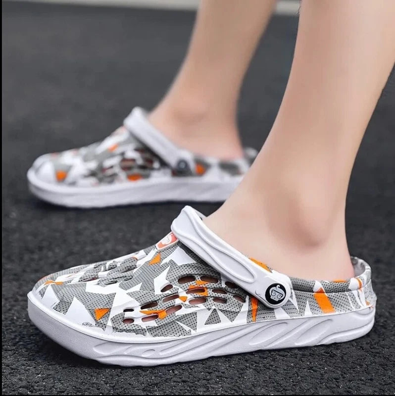 Men’s Beach Sandals, Breathable Slippers, Non-Slip,Casual Garden and Beach Shoes