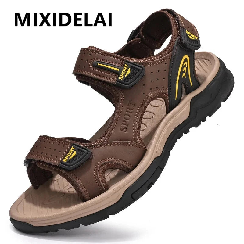 Men‘s Casual Sandals Comfortable Soft Beach Slippers Breathable Flat Sneakers