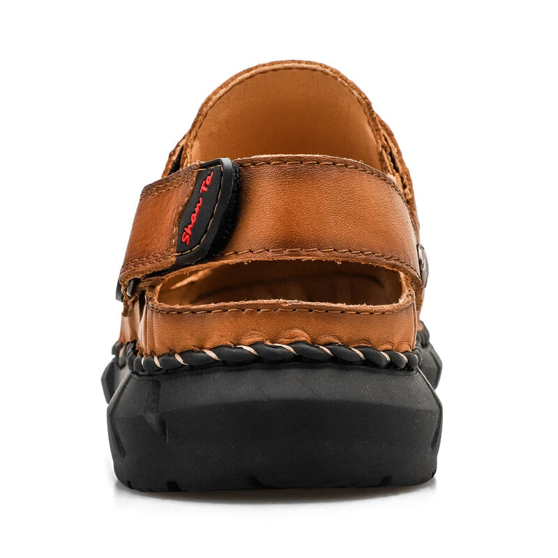 Summer Men's Casual Sandals Genuine Leather Outdoor Hiking Sandals Beach Slipper