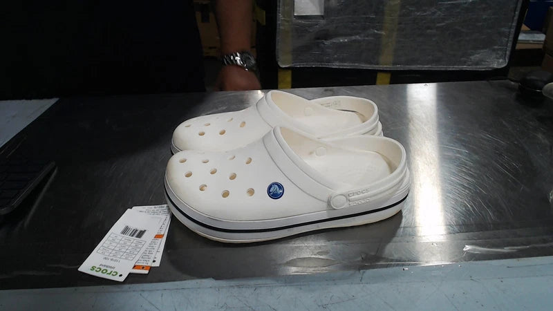 LikeNew_Crocs Unisex-Adult Crocband Clog, White, 9 Women_White_9 Women/7 Men