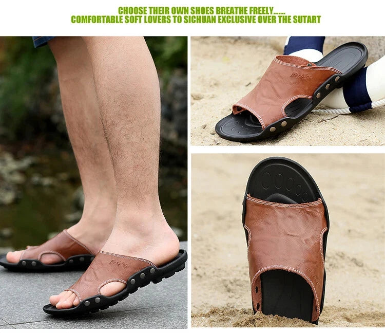 Summer Mens Flip Flops Lightweight Sandals Rubber Casual Shoes Beach Slippers
