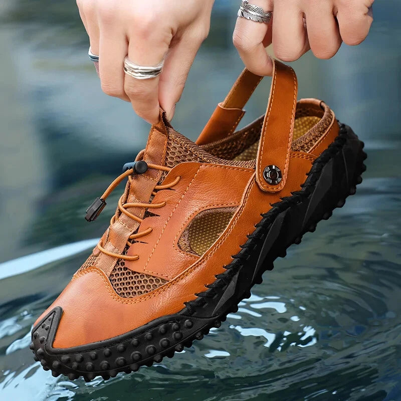 Retro Men's Sandals Designer Casual Summer Slippers Breathable Beach Shoes