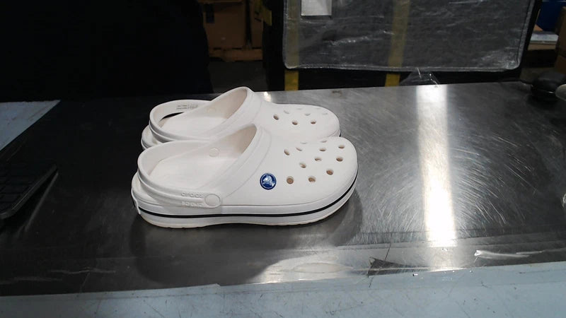 LikeNew_Crocs Unisex Men's and Women's Crocband Clog, Wh_White_7 Women/5 Men