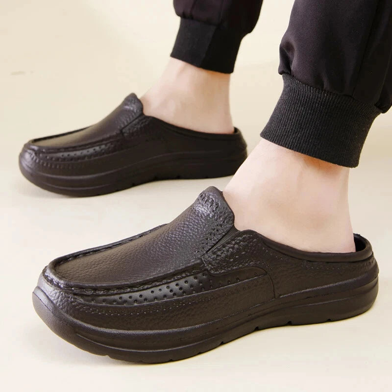 Summer Men Casual Slippers Handmade Soft Beach Sandals Waterproof Flat Sneakers