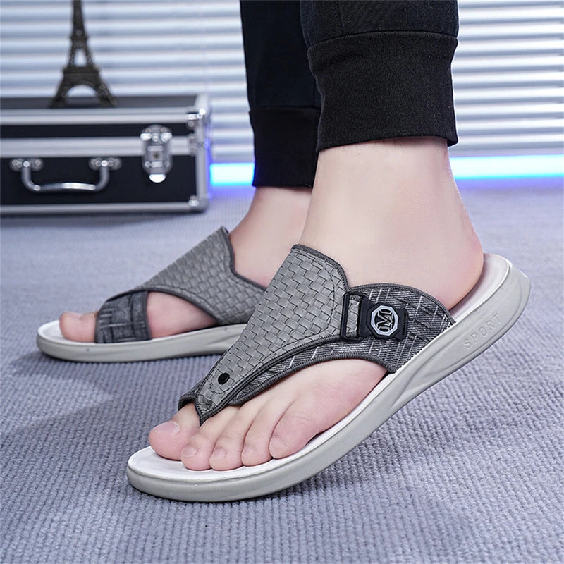Men's Beach Flip Flops Casual Slippers Vintage Sandal Slippers Mens Flip Flops
