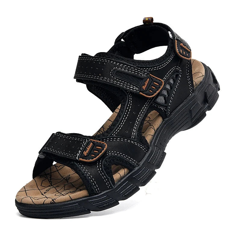 Lightweight Sandals Beach Sandalias Cowhide Summer Shoes Outdoor Casual Slippers