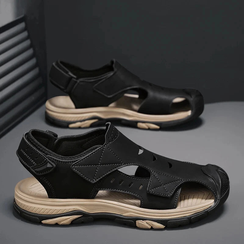 Summer Men Hollow Sandals Breathable Beach Slippers Comfort Hiking Sneakers