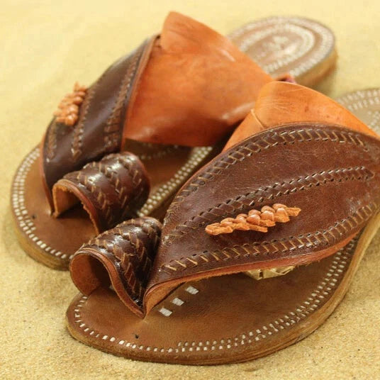 Vintage Mens Sandals Soft Comfortable Flats Summer Beach Slippers Casual Shoes