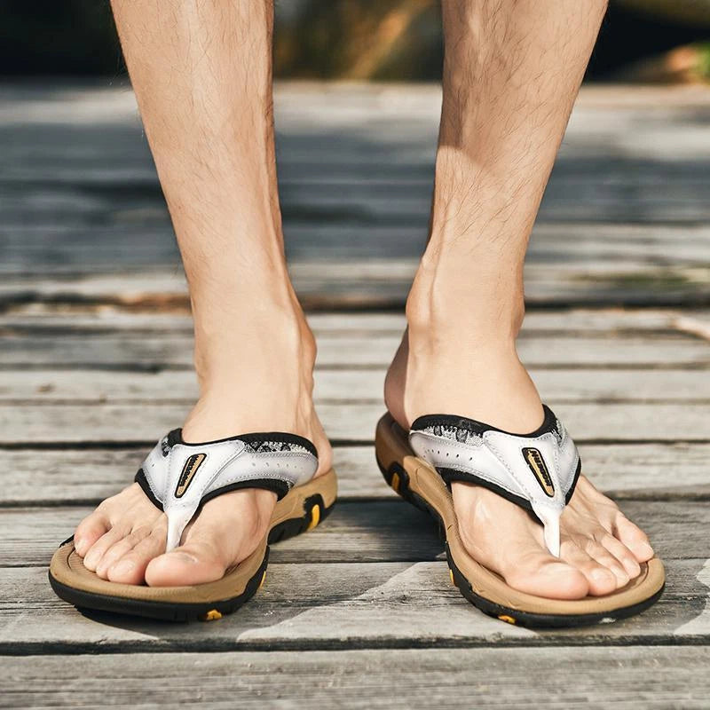 Mens Summer Flip Flops Beach Sandals Casual Outdoor Slippers Flats Shoes Fashion