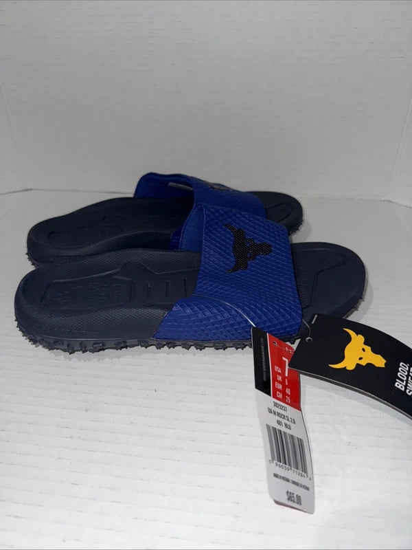 NWT UNDER ARMOUR MICHELIN PROJECT ROCK 2.0 MEN'S BLUE BLACK SANDALS Size 7