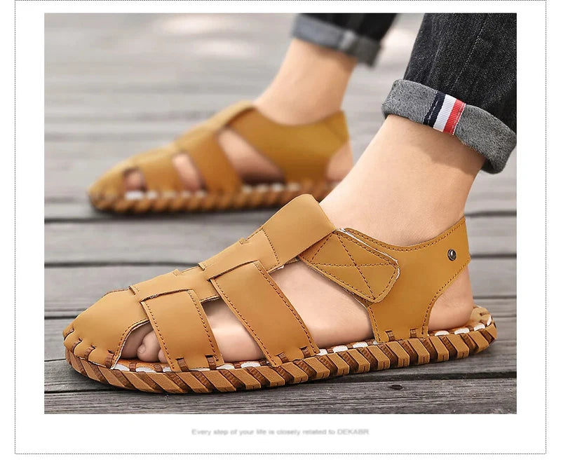Handmade Men Sandals Non Slip Soft Beach Slippers Light Waterproof Wading Shoes