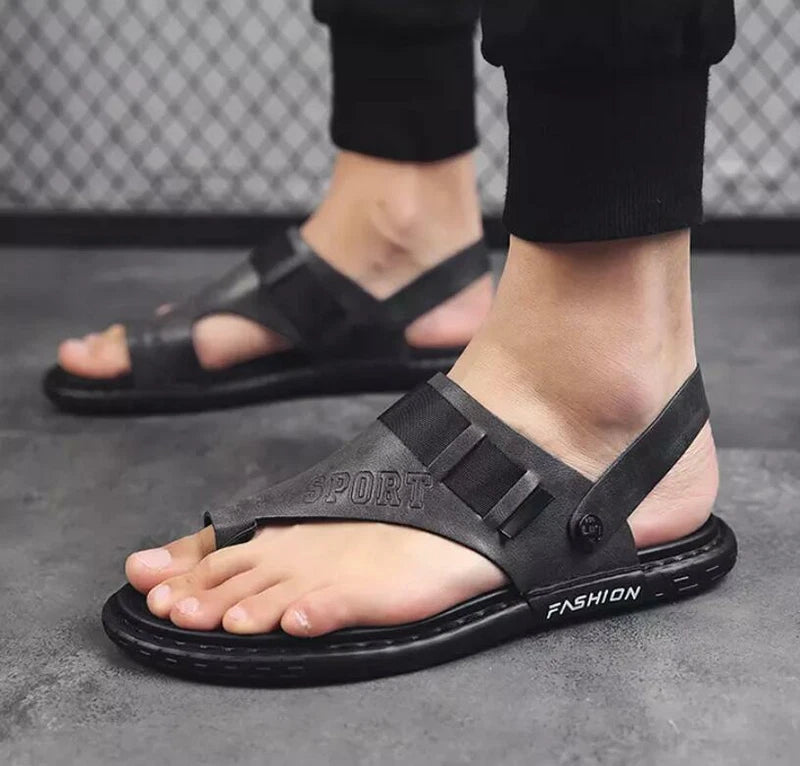 Men's Beach Clip Toe Thong Sandals Shoes Slippers Slip on Flats Straps New