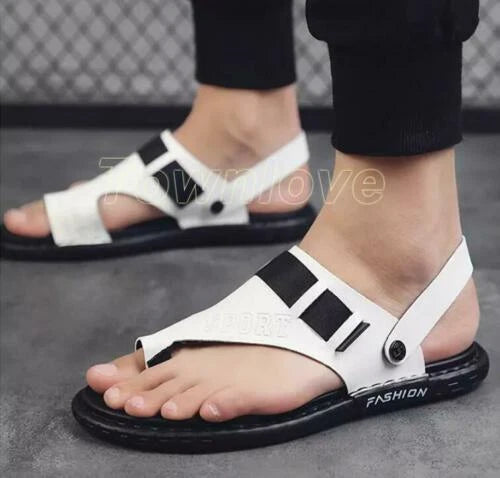Men's Beach Clip Toe Thong Sandals Shoes Slippers Slip on Flats Straps New
