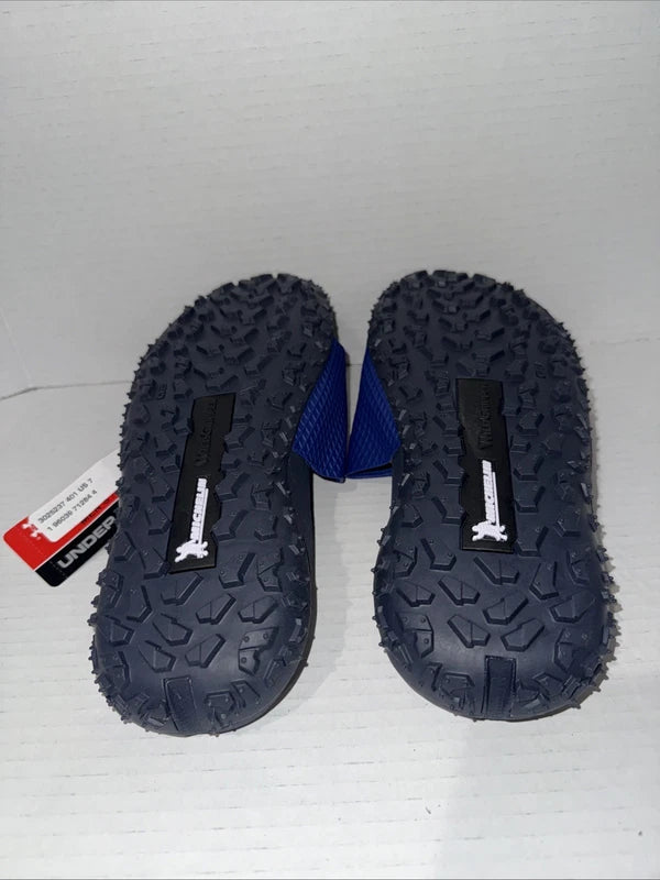 NWT UNDER ARMOUR MICHELIN PROJECT ROCK 2.0 MEN'S BLUE BLACK SANDALS Size 7