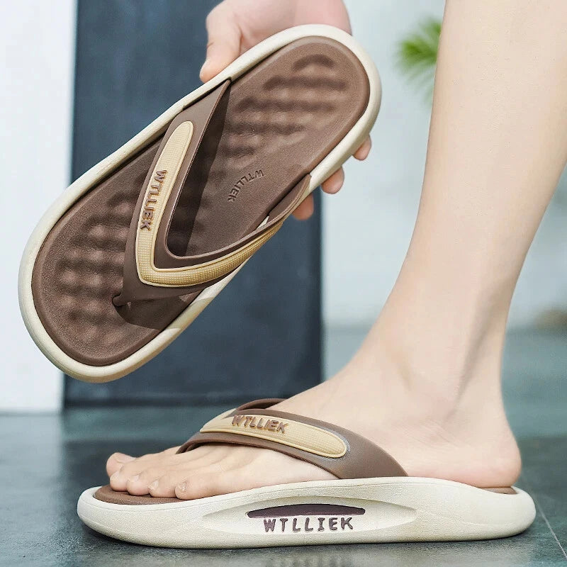 Men's Flip Flops Non-slip Slippers Shower Swimming Beach Indoor Outdoor Slides