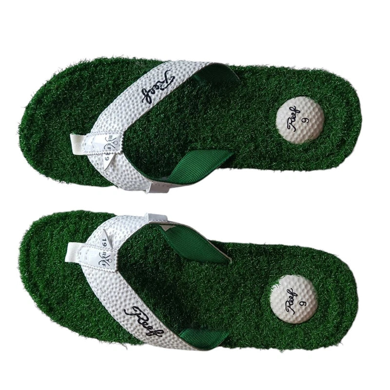 Reef Mens Reef Mullilgan II Golf Themed Sandals Slip On Can Opener Size 9 Unisex