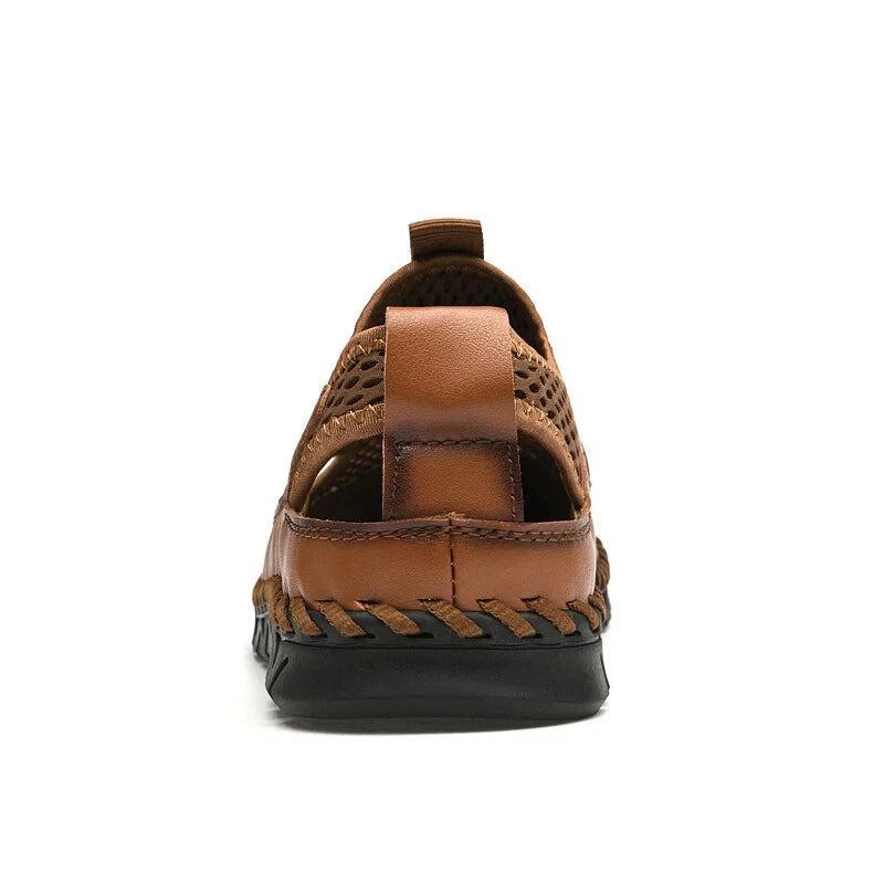 Summer Men Sandals Breathable Mesh Beach Slippers Outdoor Hollow Hiking Shoes