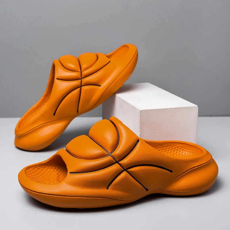 Basketball Style Men Women Slippers Outdoor Sandals Beach Men Sprot Shoes Thick