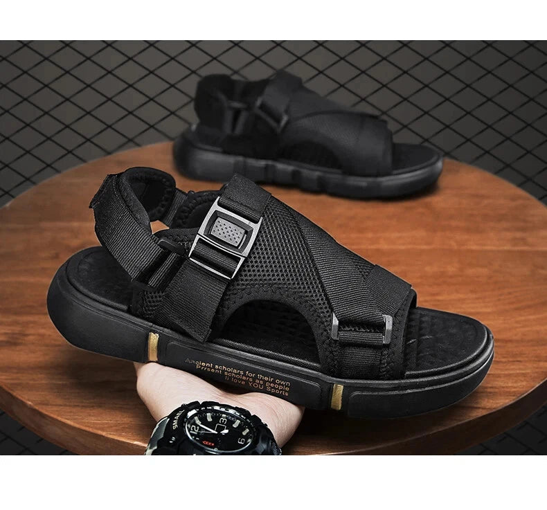Men's Sandals Summer Casual Slippers Non-slip Soft Bottom Sandals Beach Shoes
