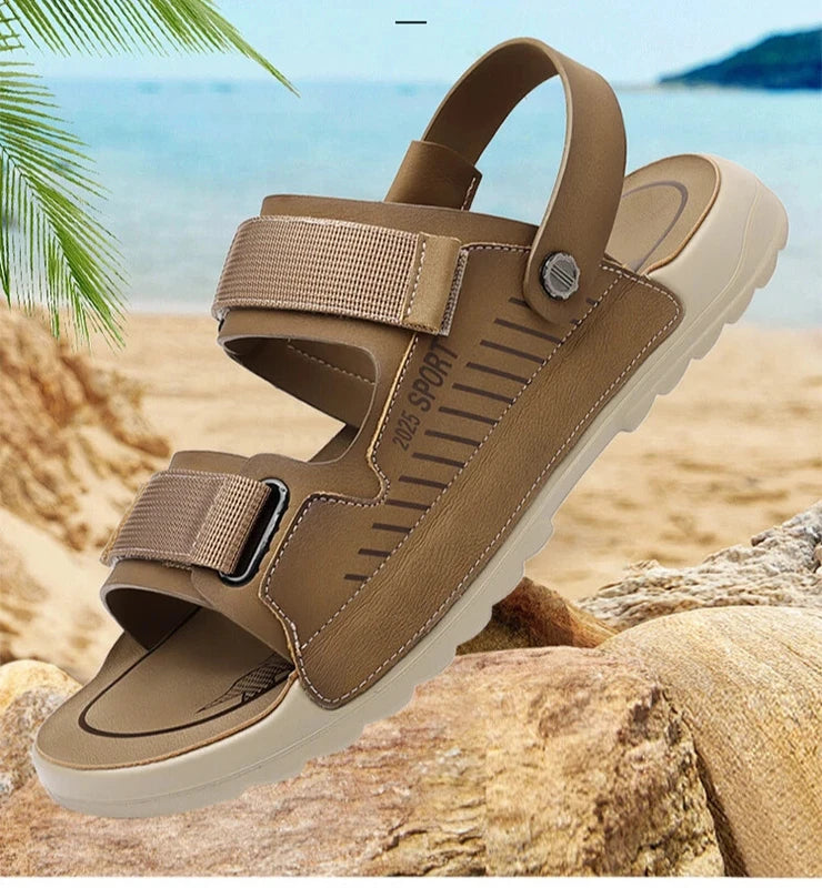Summer Outdoor Beach Sandals Non-slip Comfort Slippers Leather Casual Shoes