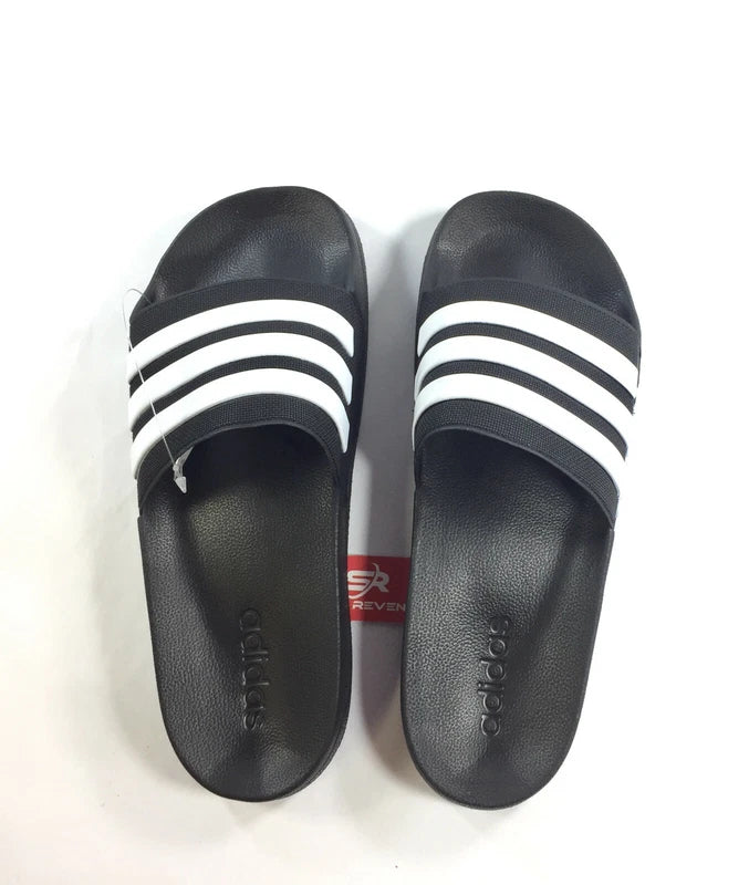 New adidas Men's Adilette CloudFoam Slides Black Sandals Sport Beach Slippers d1