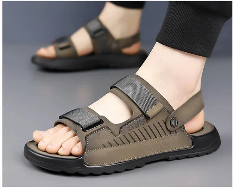Summer Outdoor Beach Sandals Non-slip Comfort Slippers Leather Casual Shoes