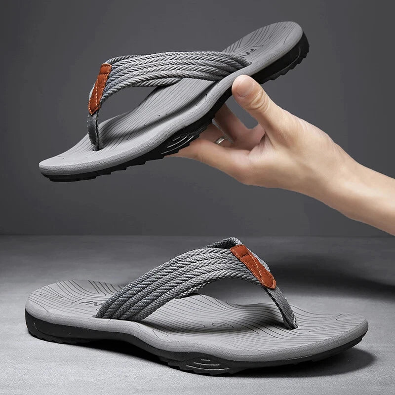 Fashion Men Flip Flops Summer Beach Casual Breathable Flats Slippers Beach Shoes