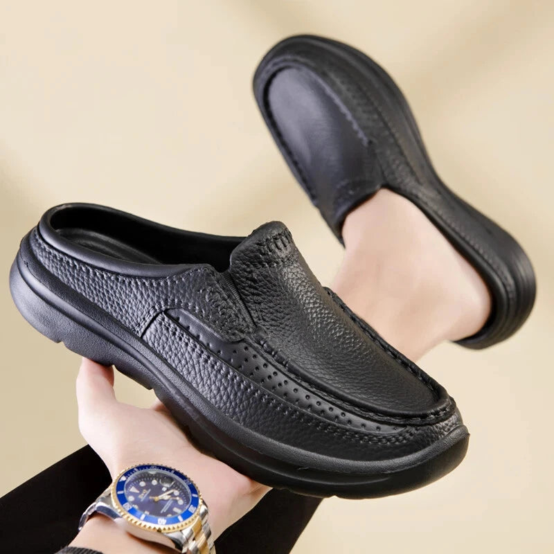 Summer Men Casual Slippers Handmade Soft Beach Sandals Waterproof Flat Sneakers