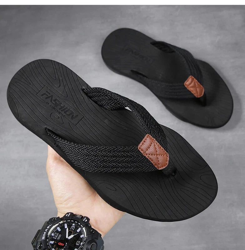 Fashion Men Flip Flops Summer Beach Casual Breathable Flats Slippers Beach Shoes