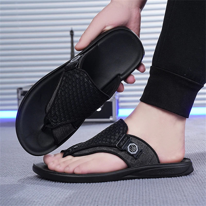 Men's Beach Flip Flops Casual Slippers Vintage Sandal Slippers Mens Flip Flops