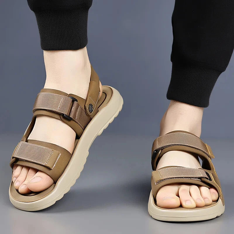 Summer Outdoor Beach Sandals Non-slip Comfort Slippers Leather Casual Shoes