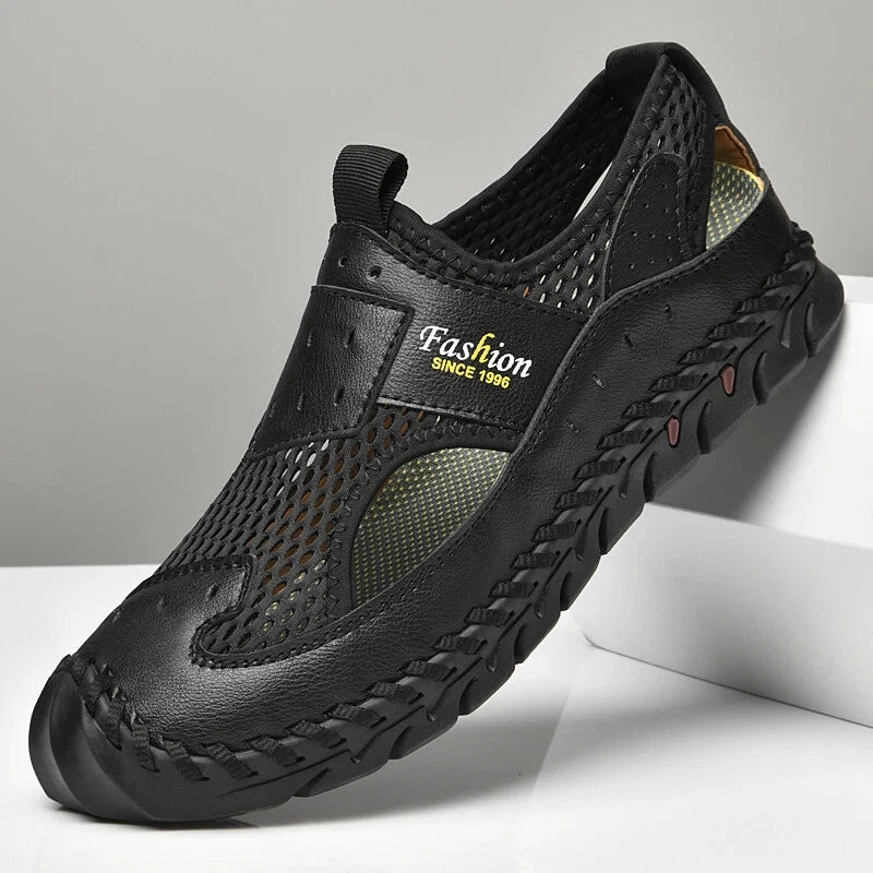 Summer Men Sandals Breathable Mesh Beach Slippers Outdoor Hollow Hiking Shoes