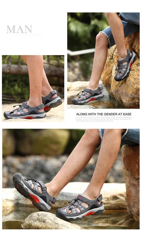 Classic Men Sandals Breathable Beach Slippers Handmade Light Casual Sneakers