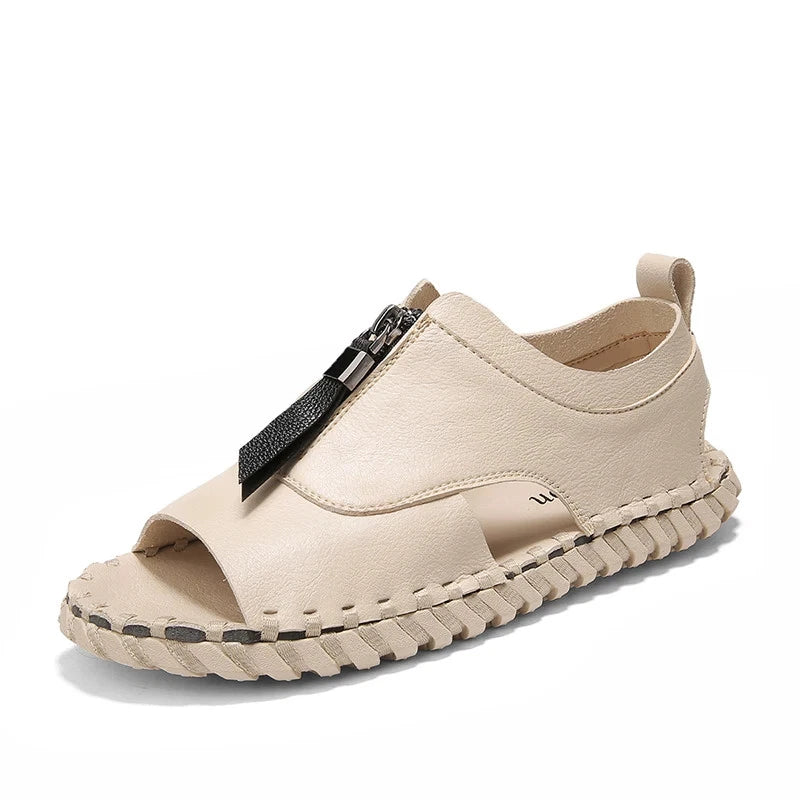 Sandals Men Slippers Weaving Design Beach Sandals Breathable Casual Flat Sandals