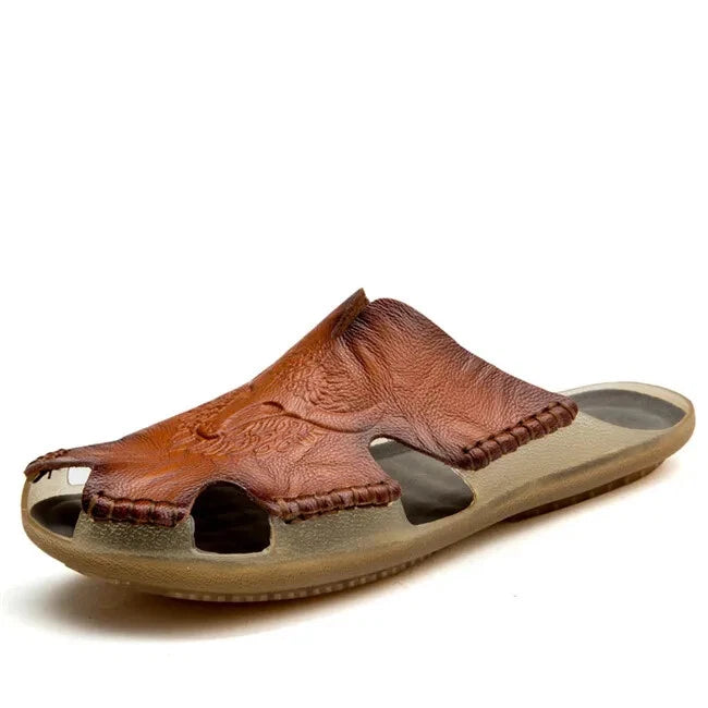 Male Non-Slip Slippers Handmade Soft Beach Sandals Comfort Half Drag Sneakers
