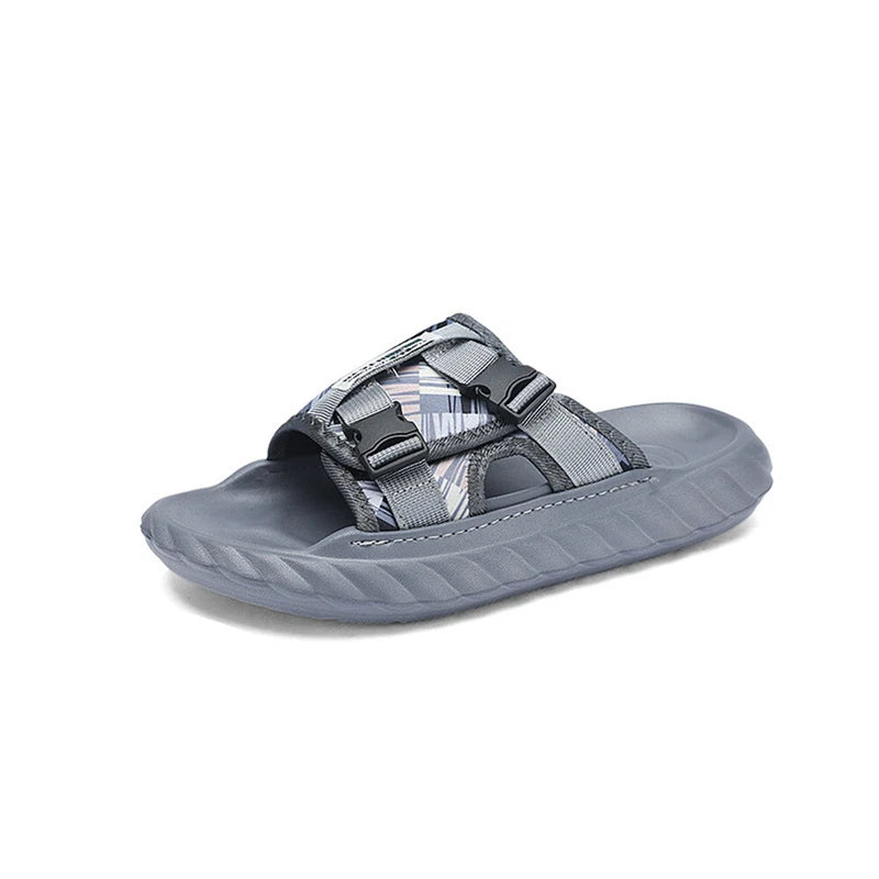 Men's Open Toed Beach Shoes Lightweight Slip on Slippers