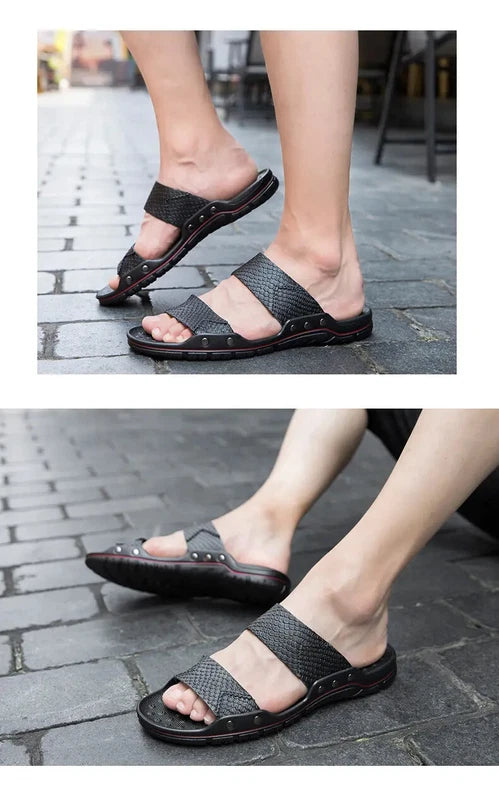 38-48 Plus Size Men Open Toe Sandals Slippers Flats Outdoor Summer Beach Holiday