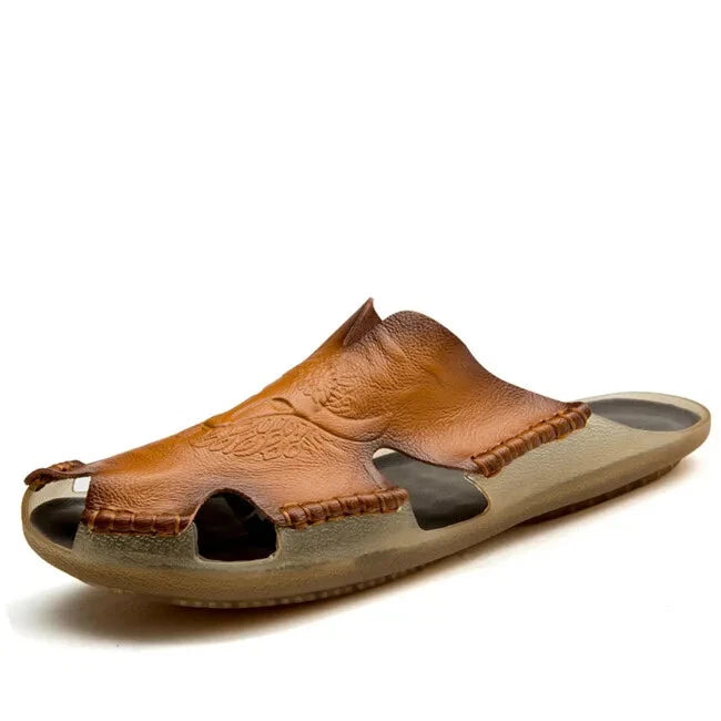 Male Non-Slip Slippers Handmade Soft Beach Sandals Comfort Half Drag Sneakers