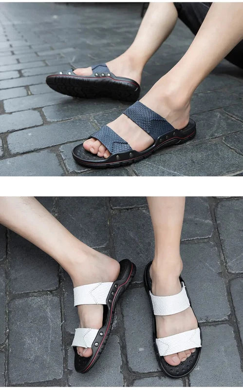38-48 Plus Size Men Open Toe Sandals Slippers Flats Outdoor Summer Beach Holiday